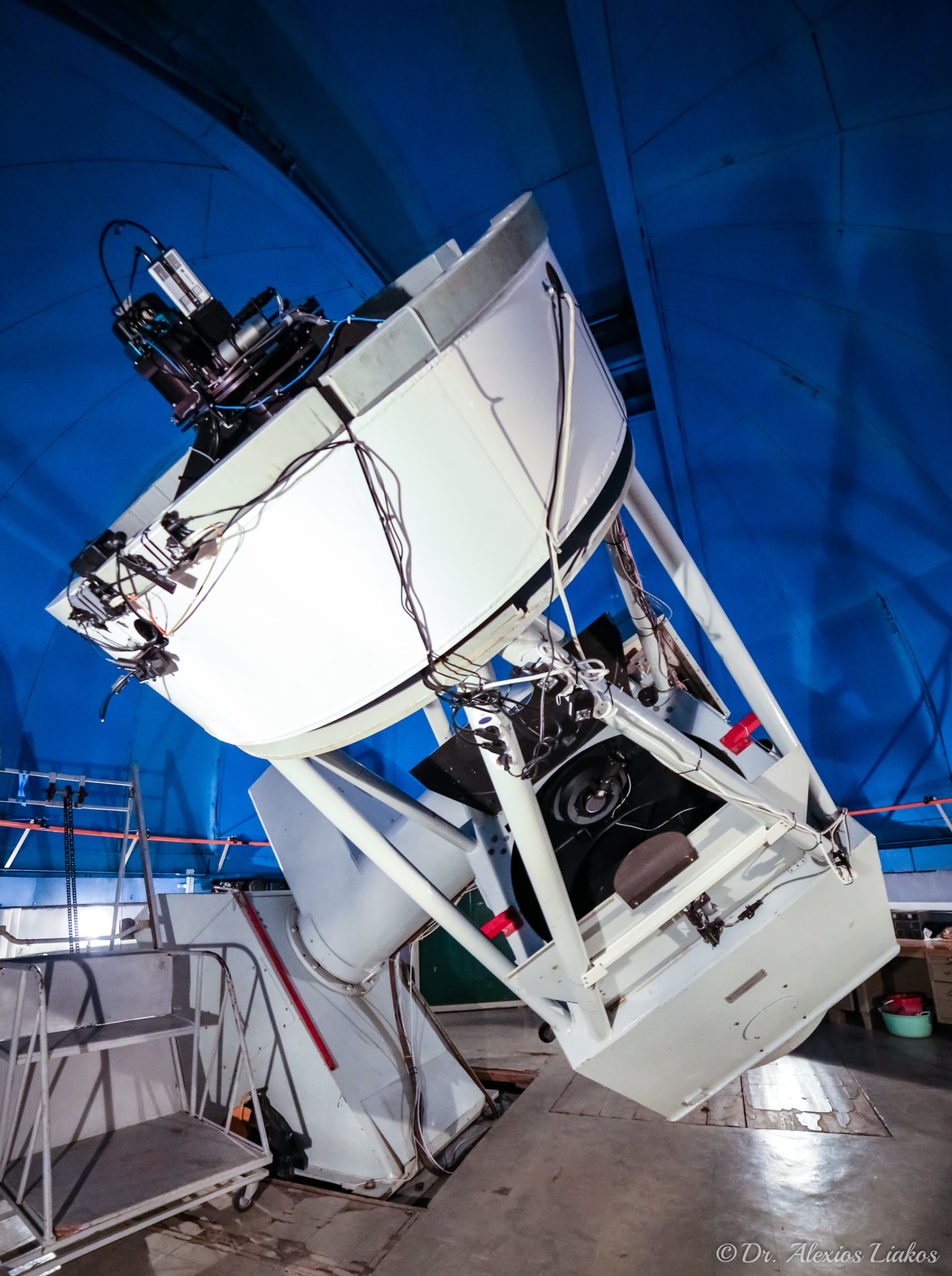 Εικόνα του τηλεσκοπίου από το εσωτερικό του θόλου